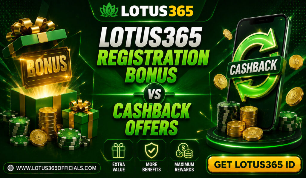 Lotus365 Registration Bonus vs Cashback Offers