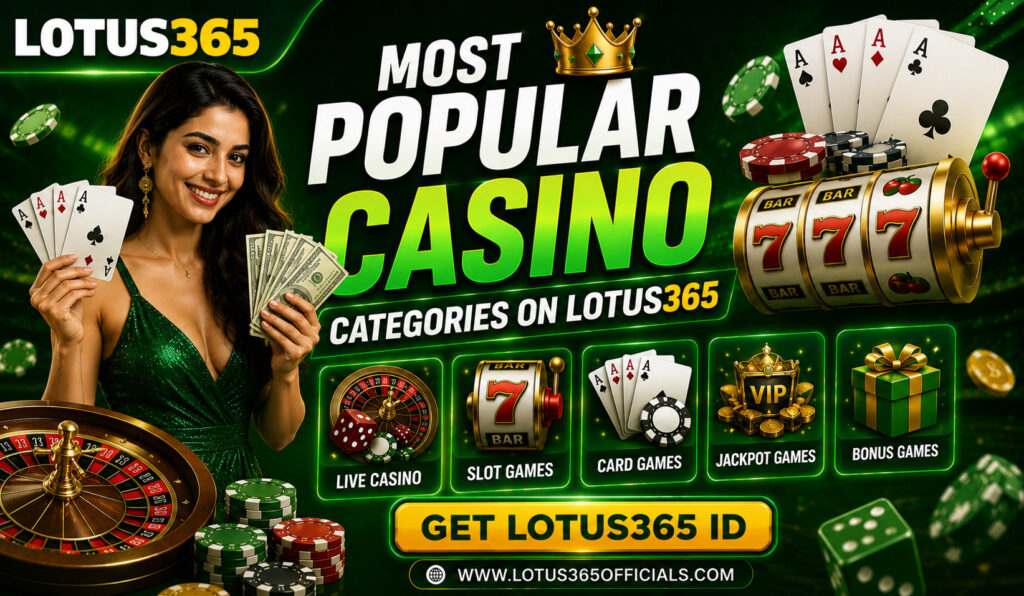 Most Popular Casino Categories on Lotus365