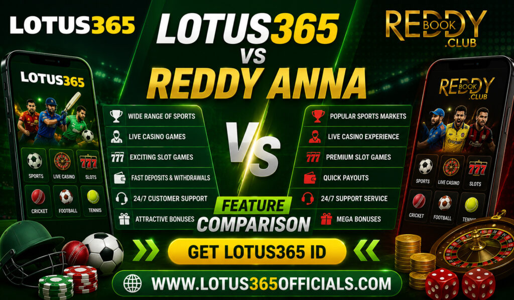 Lotus365 vs Reddy Anna Feature Comparison